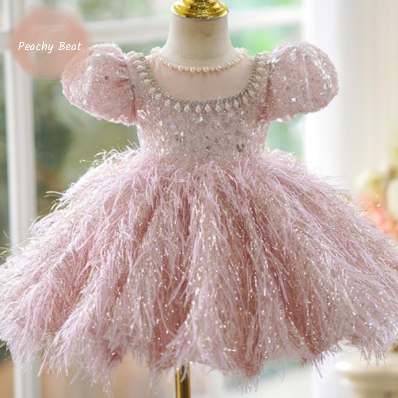 Baby Clothing On Sale - Fashion Baby Girl Princess Sequins Feather