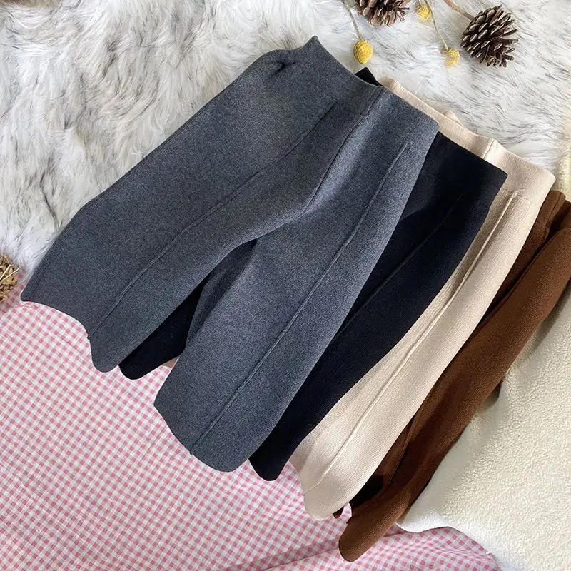 Baby Girl Clothing Zara - Autumn Winter Children's Thickened Knitted Straight