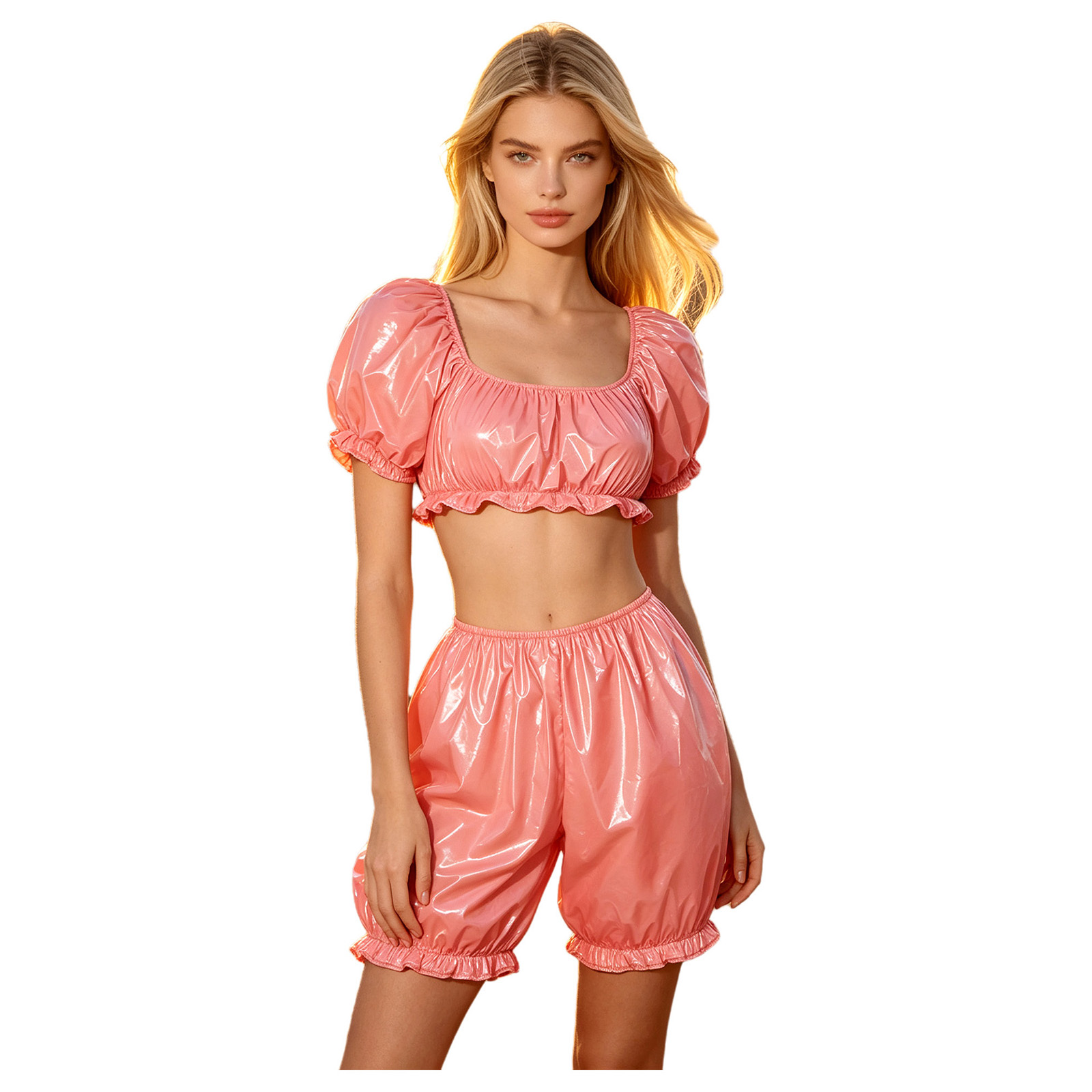 Summer Short Set - Women Nursing Homewear Sets Waterproof Vinyl