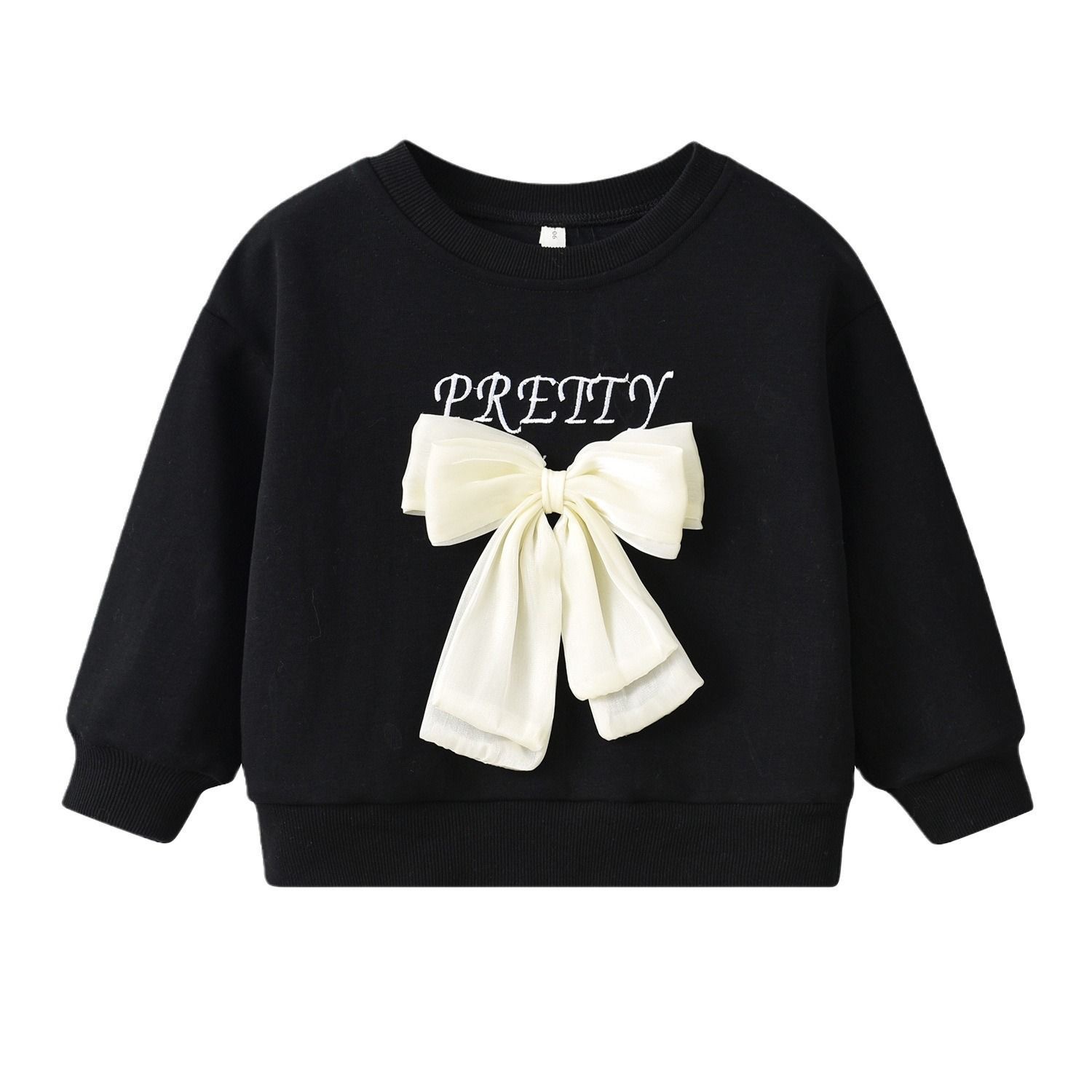 Baby Girl Clothing Zara - Girl Three-dimensional Bow Sweatshirt Fashion Casual