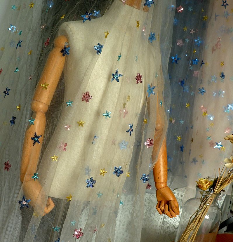 50x150cm Embroidered Star Net  - Baby Clothing Organic review and price