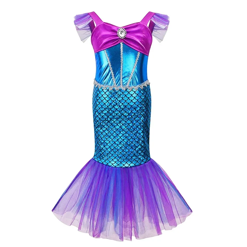 Mermaid Dress Girls Kids Cospl - Baby Clothing Size review and price
