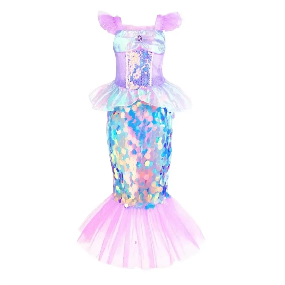 Mermaid Dress Girls Kids Cospl - Baby Clothing Size review and price