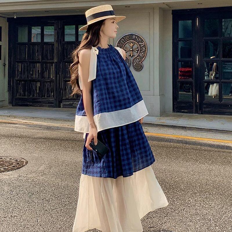 Women's Blue Plaid Two Piece S - Summer Short Set review and price