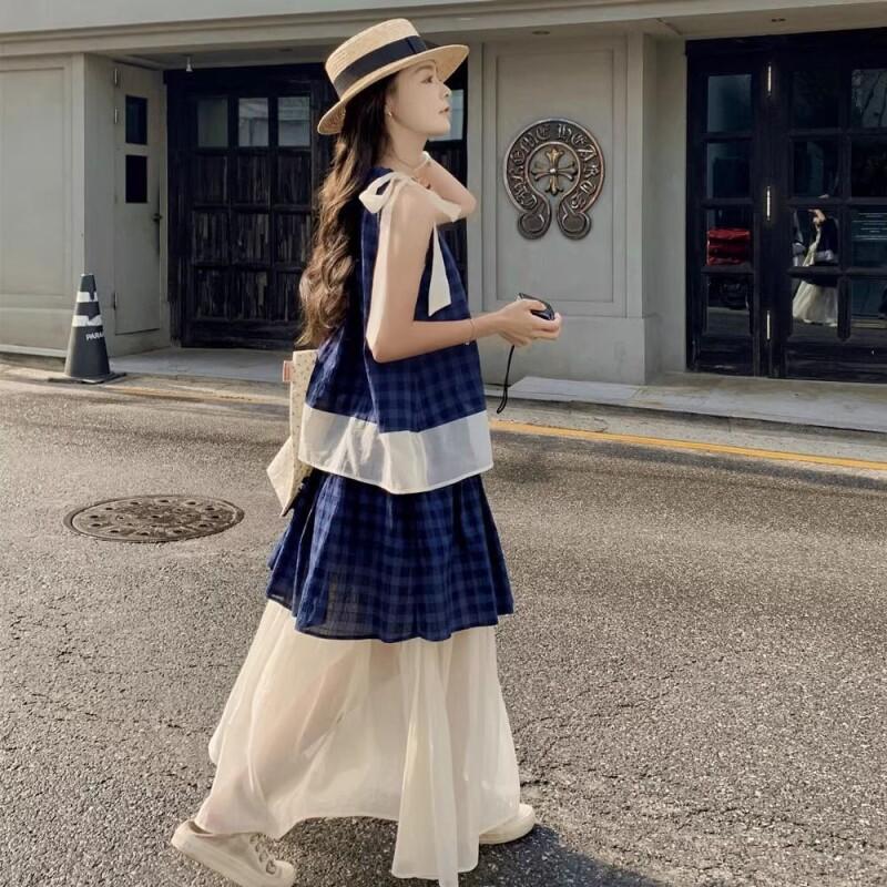 Women's Blue Plaid Two Piece S - Summer Short Set review and price