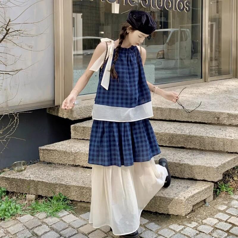 Women's Blue Plaid Two Piece S - Summer Short Set review and price