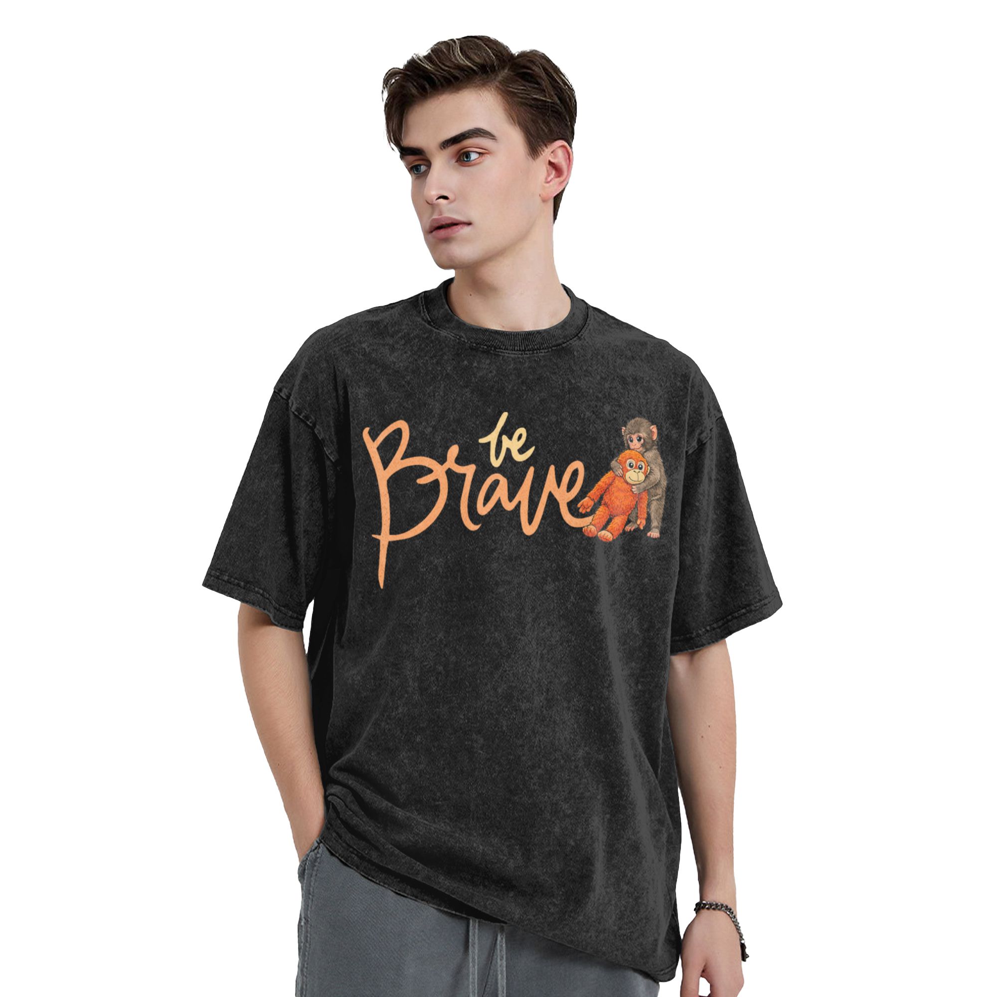 Mens T Shirt Punch Baby Monkey - Baby Zoo Clothing review and price