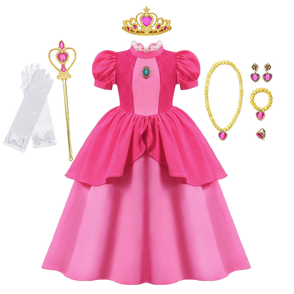Peach Cosplay Dress Girl Movie - Baby Clothing Size review and price
