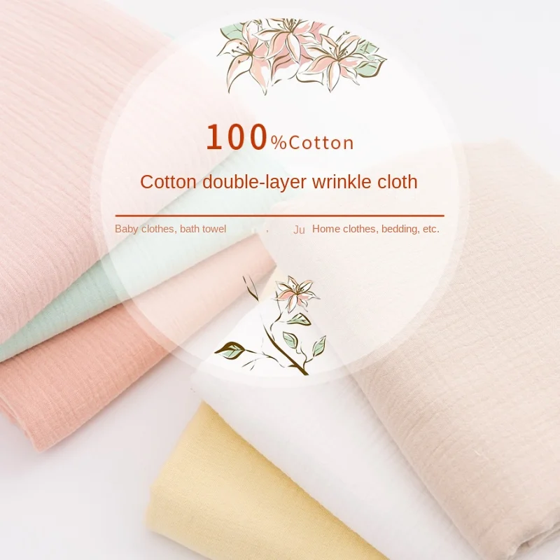 100% Cotton Double-layer Wrink - Baby Clothing Organic review and price